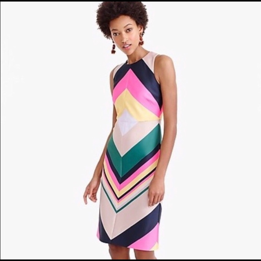 J crew stripe dress 👗 size 6